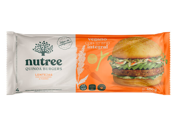 Medallones de quinoa y lenteja con zanahoria y puerro (Nutree)