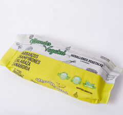 Medallones de garbanzos, champiñones, zanahoria y zapallo (Mundo Vegetal)