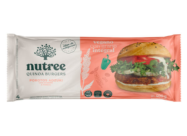 Medallones de quinoa criolla con porotos adzuki y morrón (Nutree)