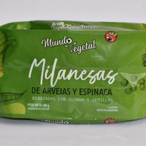 Milanesas de arvejas y espinaca (Mundo Vegetal)